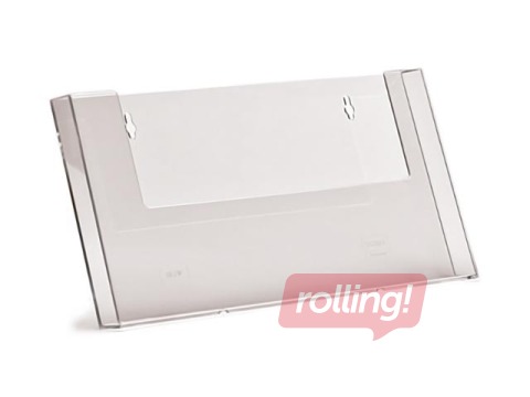 Bukletu turētājs A4, horizontāls, stiprināms pie sienas