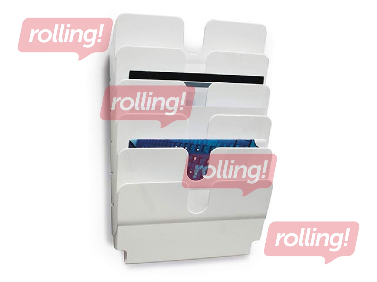 Prospektu turētājs Durable Flexiplus 6, A4, balts, horizontāls