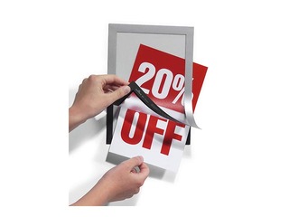 Informācijas kabata, pašlīpoša Duraframe  A5, ar sudraba rāmi, 2 gab