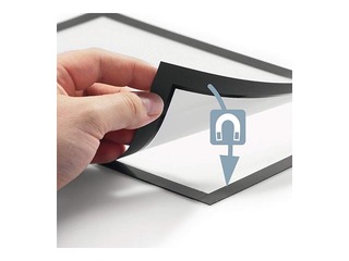 Informācijas kabata, pašlīpoša Duraframe  A5, ar sudraba rāmi, 2 gab