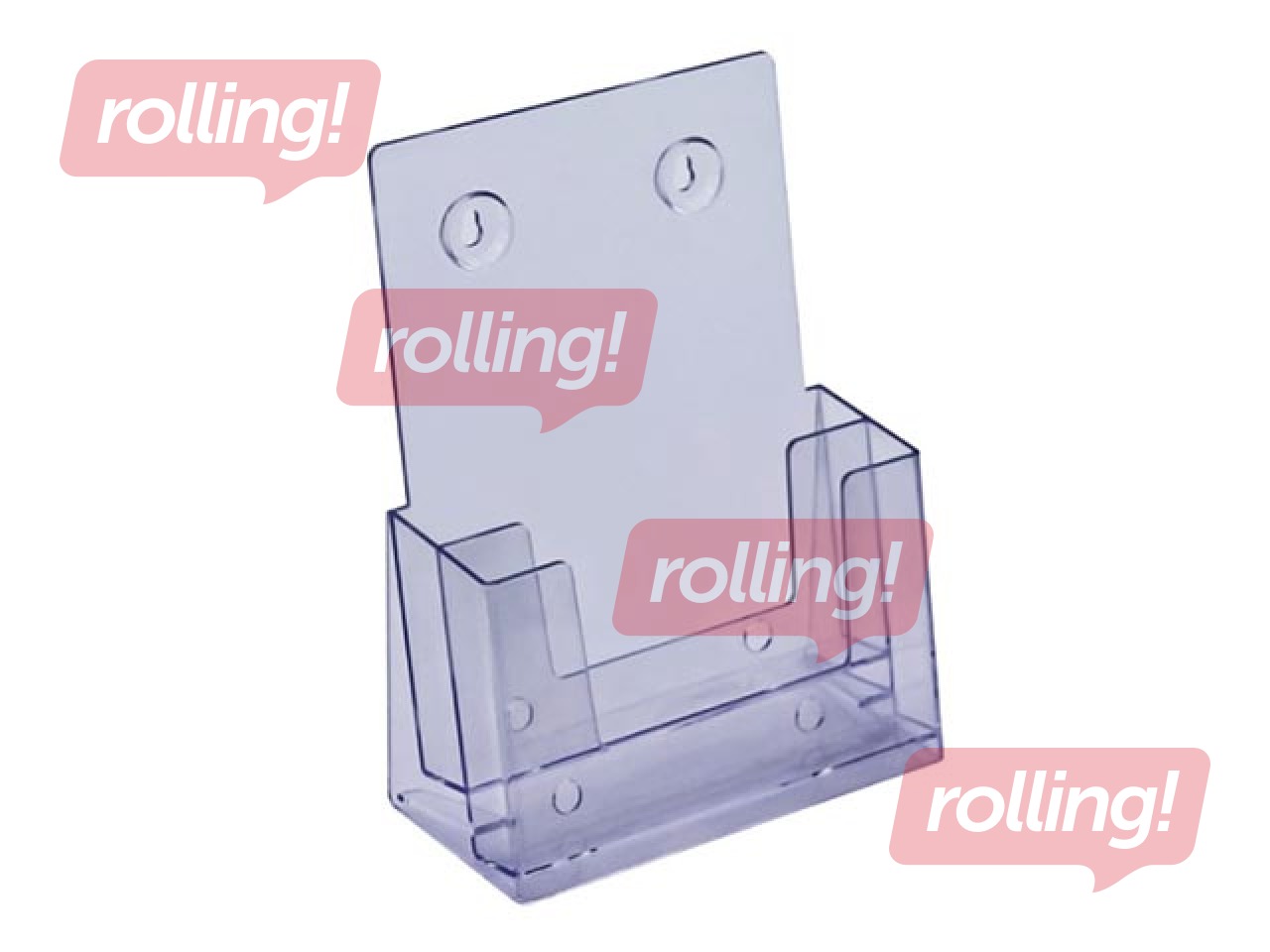 Bukletu turētājs, brīvi stāvošs vai stiprināms pie sienas, ar 2 kabatām, A5