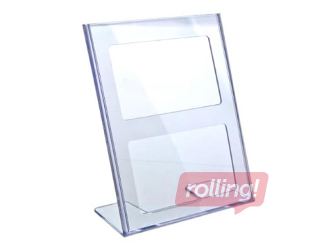 Prospektu turētājs, L-veida, A6, vertikāls