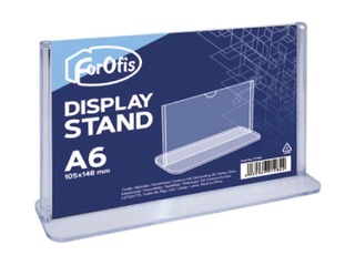 Prospektu turētājs, T-veida, A6, caurpspīdīgs, horizontāls