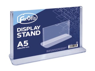 Prospektu turētājs, T-veida, A5, caurspīdīgs, horizontāls