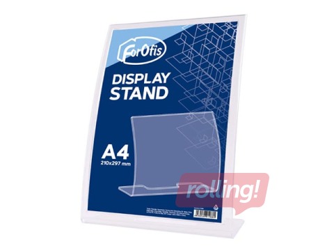 Prospektu turētājs, L-veida, A4, caurspīdīgs, horizontāls