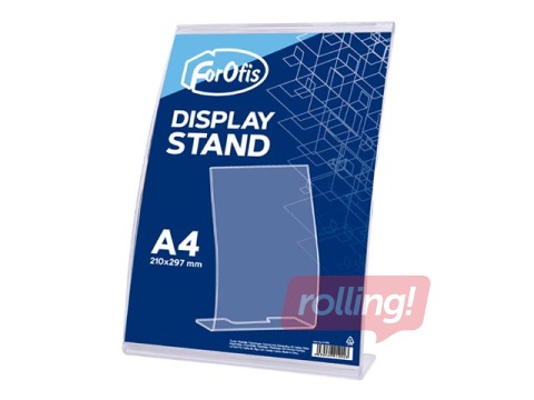 Prospektu turētājs, L-veida, A4, caurspīdīgs, vertikāls