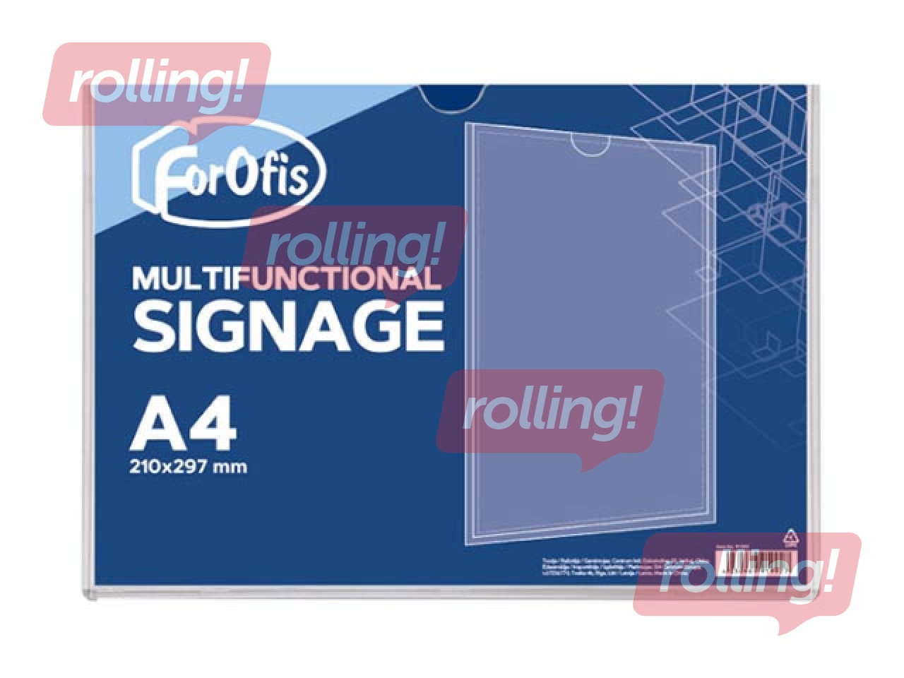 Informatīva plāksne, horizontāla, A4