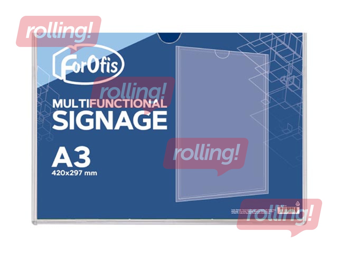 Informatīva plāksne, horizontāla, A3