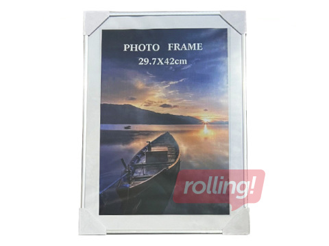 Foto rāmis, A3, plastikāta, sudraba