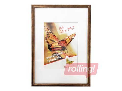 Foto rāmis Aura, A4, plastikāta, antīks zelts