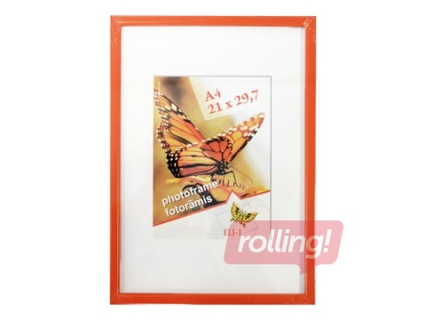 Foto rāmis Aura, A4, plastikāta, oranžs