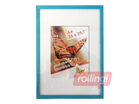 Foto rāmis Aura, A4, plastikāta, gaiši zils