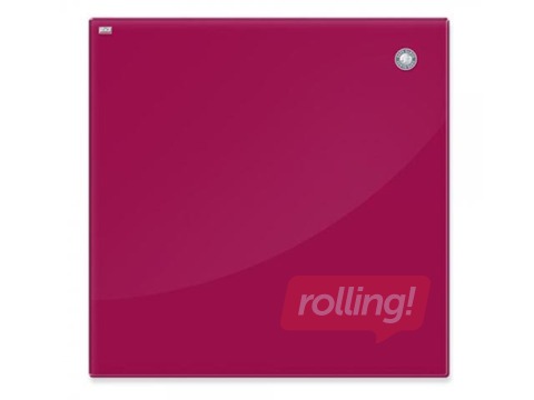 Stikla tāfele 2x3, magnētiska, 60 x 40 cm, aveņu krāsā