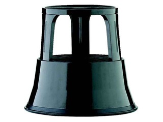 Pakāpienu soliņš Alco, metāla, melns
