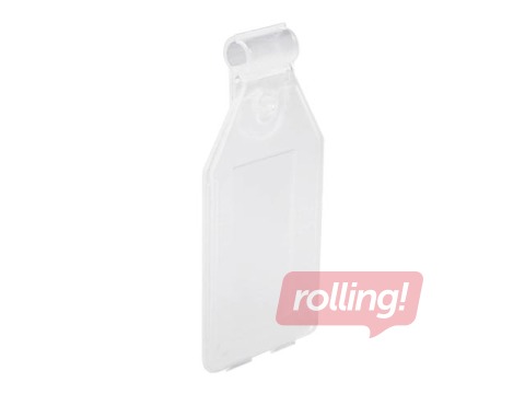 Cenu zīmju turētājs āķim, caurspīdīgs, 25x27mm