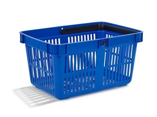 Iepirkumu grozs, zils, 27L