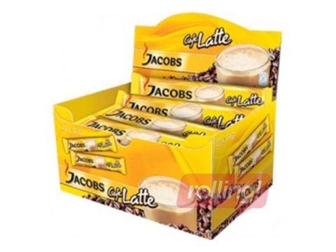 Šķīstošā kafija Jacobs Cafe Latte, 20x12.5g, 250g