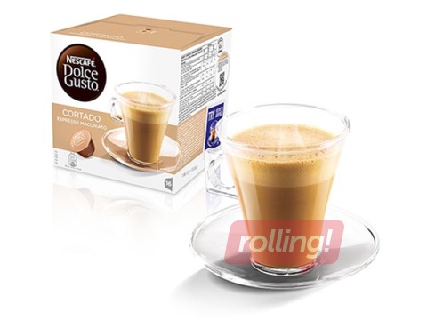 Kafijas kapsulas Nescafe Cortado Espresso Macchiato, Dolce Gusto, 16gab
