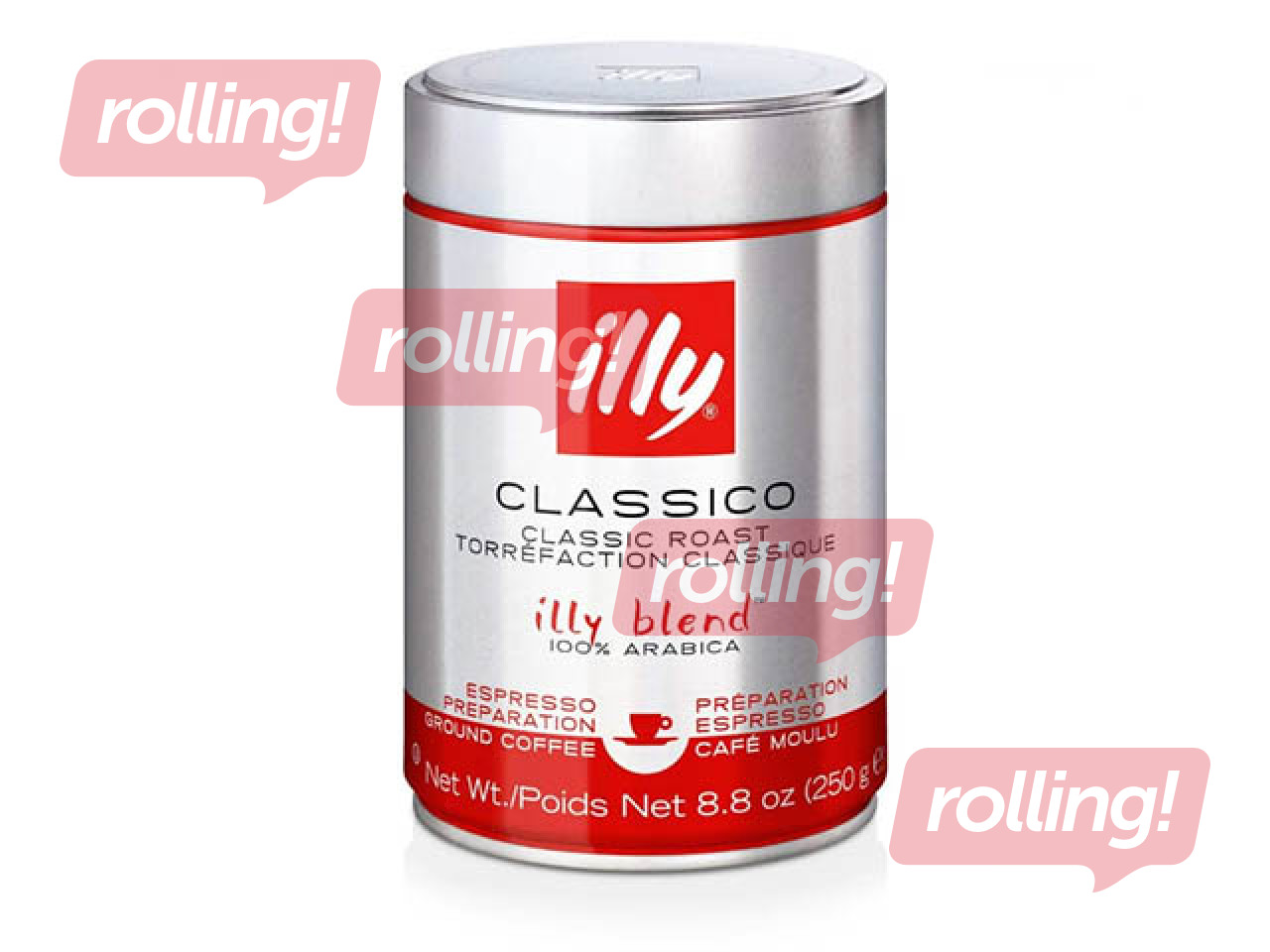 Kafija maltā Illy Classico, vidēji grauzdēta, 250g
