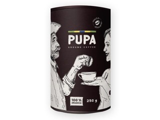 Kafija maltā Pupa,  metāla bundžā, 250g