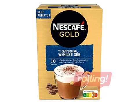 Šķīstošā kafija Nescafe Gold Cappuccino, 10x12.5g, 125g 