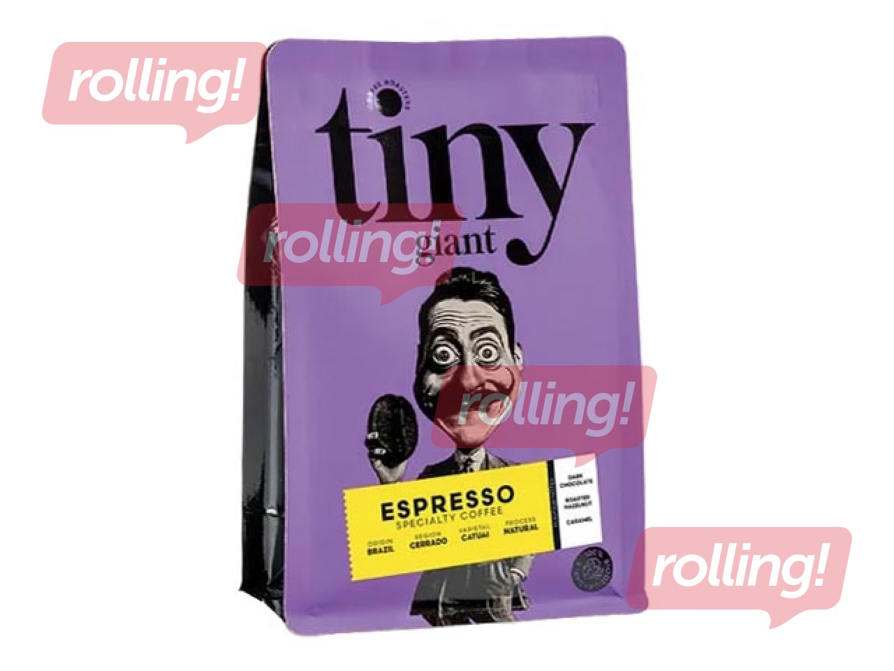 Kafijas pupiņas Tiny Giant, Espresso, viena reģiona, Brazīlija, 250g