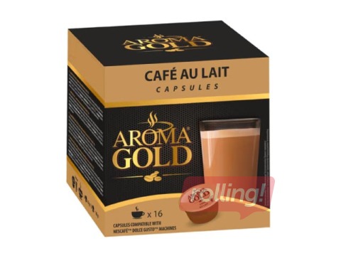 Kafijas kapsulas Aroma Gold Cafe Au Lait, 16gab