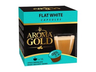 Kafijas kapsulas Aroma Gold Flat white, 16gab