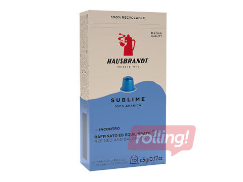 Kafijas kapsulas, Hausbrandt, Sublime (Nespresso), 100% arabika, 10 gab.