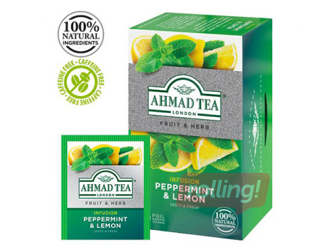 Piparmētru un citrona tēja Ahmad, 20 pac.