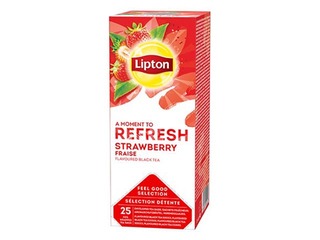 Tēja melnā Lipton, zemeņu, 25 pac.