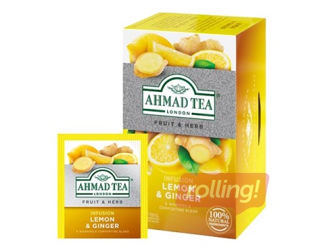 Tēja zāļu Ahmad, citrons un ingvers, 20 pac.