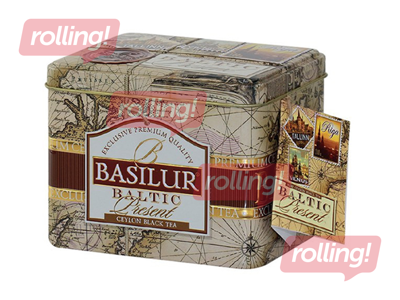 Tēja melnā beramā Basilur Present Baltic, metāla kārbā, 100 g