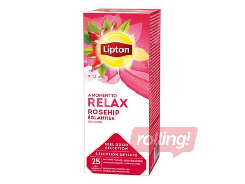 Tēja augļu Lipton ar mežrozītēm un hibiskusrozi, 25 pac. 