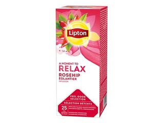 Tēja augļu Lipton ar mežrozītēm un hibiskusrozi, 25 pac. 