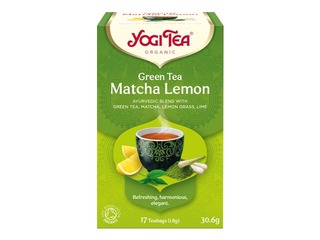 Tēja ajūrvēdas Bio Yogi zaļā Matcha ar citronu, 17 pac. 
