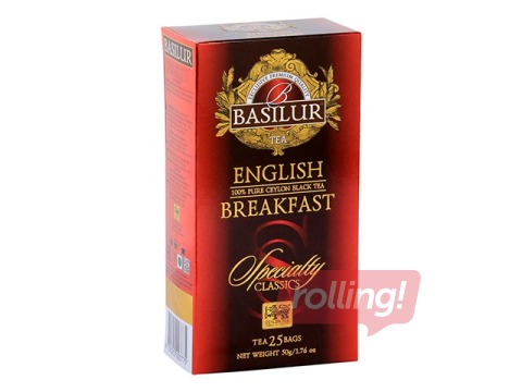 Tēja melnā, Basilur, English Breakfast, 25pac
