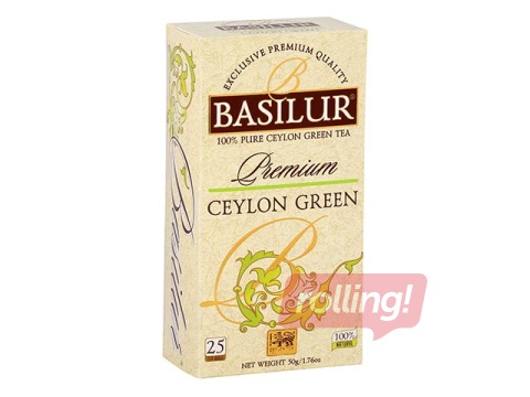 Tēja zaļā, Basilur, Ceylon Green, 25pac