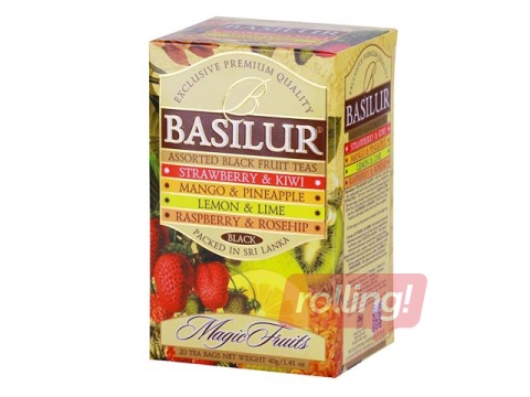 Tēja melnā Basilur Magic Fruits Asorti, 25 pac