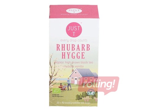 Tēja melnā Just-T Rhubarb Hygge Bio 1,75g x 20