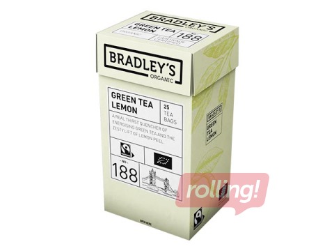 Tēja zaļā Bradley's ar citronu, 25 pac.