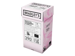 Tēja baltā Bradley's ar zemeņu un vaniļas aromātu, 25 pac.