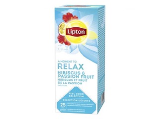 Tēja augļu Lipton Hibiscus Passion Fruit, 25 pac.