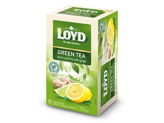 Tēja zaļā Loyd Lemon & Lime ar ingveru, 20x1,7g