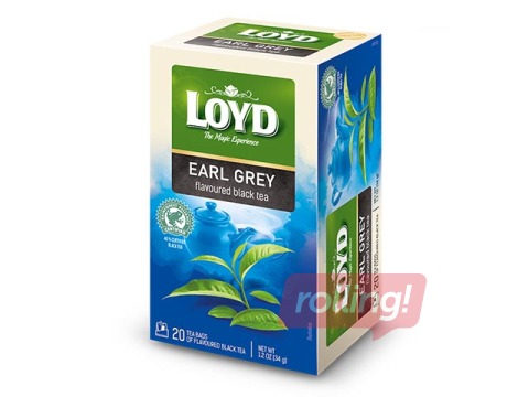 Tēja melnā Loyd Early Grey, 20x1,7g