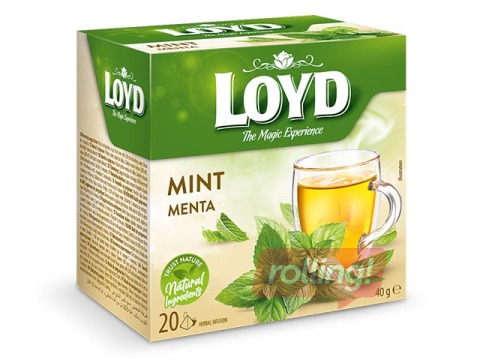 Tēja piparmētru Loyd Pyramids Herbal 20 x 2g