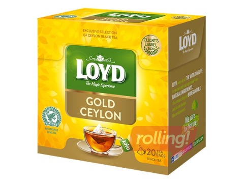 Tēja melnā Loyd Pyramids Gold Ceylon, 20x2 g