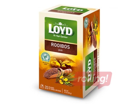 Tēja sarkanā Loyd Rooibos Pure, 20x2 g