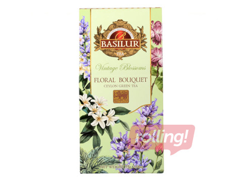 Tēja zaļā Basilur Vintage Blossoms Floral Bouquet, 75g
