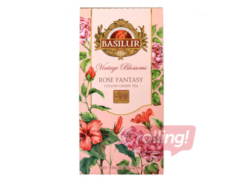 Tēja zaļā Basilur Vintage Blossoms Rose Fantasy, 75g